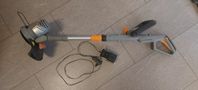 Trimmer, ogräsupptagare, spade, grep, kratta.