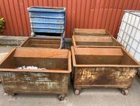 Tippcontainer, Pallcontainer och skrotbehållare på hjul
