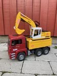 Bruder MAN TGA Construction Truck Och Liebherr Grävmaskin