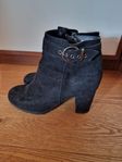 WidemarK Ankelboots, Svarta, Storlek 42( är som stl 43)