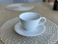 10 st Swedish Grace Rörstrand tekopp med fat , snö