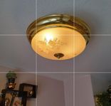 TAKPLAFOND Konsthantverk Sw.Vintage 1900-tal iglas förgylld