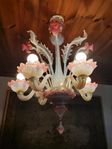 Vacker ljuskrona i glas Italien? 1980-tal? h68 d46