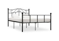 Svart säng 120 cm + madrass IKEA Vesteröy 120 cm