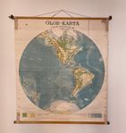 skolplansch Globkarta skolkarta tavla plansch poster