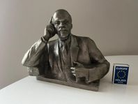 USSR Lenin Staty i Metall. Sovjetunionen. Skulptur kommunism