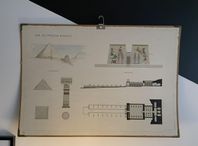 Skolplansch egyptisk arkitektur/ byggnadsstil. 