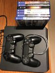 PlayStation 4, 2 kontroller, 6 spel