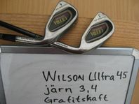 Wilson Ultra 45 järn 3 och 4 förlängda 2 tum grafitskaft 