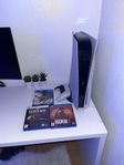 PS5 Disk Edition i nyskick med spel!