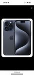 iPhone 15 pro blå titan 128gb