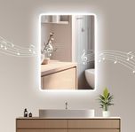 Badrumsspegel med LED, Bluetooth &Anti-im 70x50 cm (Oöppnad