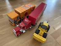 Bilar: lastbil/truck, sopbil, hjullastare - mycket fina!
