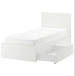 IKEA MALM sängstomme 90x200 cm med 2 sänglådor