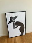 Svart & vit poster 50x70 cm med IKEA Lomviken ram/tavelram 