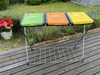 Triple waste bins