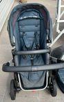 Thule Sleek duovagn, navy blue/silver chassi