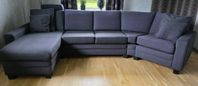 Soffa (Mio) med divan som har nackstöd 