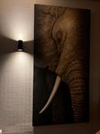 Stor tavla Elefant 2x1m