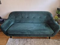 Soffa 2.5 sits, sammet grön
