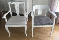 2 st karmstolar,Bord av pallar,Spinnrock