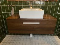 100cm Vedum Kommod Inkl Handfat Valnöt 