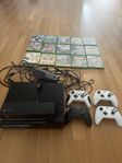 Xbox one 1TB med kinect, 4 handkontrollar och 15 spel