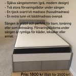 Säljer komplett säng med madrasser och förvaring – 1800