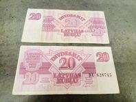 Latviska Sedlar - 20 Rublu