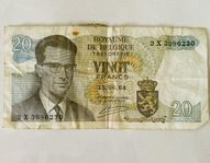 Belgisk Sedel - 20 Francs