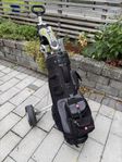 komplett golfset med bag och vagn