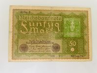Tysk Reichsbanknote - 50 Mark