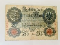 Tjugo Mark Sedel från 1914
