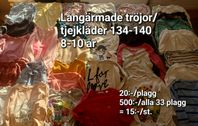Stort klädpaket tjejkläder, 134-140 Långärmade tröjor 