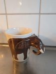 Handmålad keramikmugg