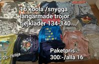 Snygga koola långärmade tröjor 134-140