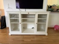 IKEA Liatorp sideboard vit med glasdörrar 145x49x87 cm