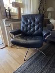 Stressless fåtöljer svart skinn 2 st 