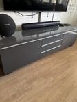 TV-bänk IKEA BESTÅ BURS, högglans grå