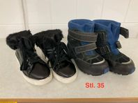 Skor och kängor i Stl. 35. Paketpris erbjuds!