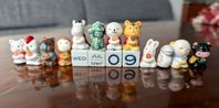Japansk kalender med 12 st figurer