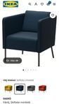blå fåtölj Ekerö (Ikea)