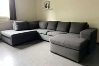 Ljusgrå U-Soffa