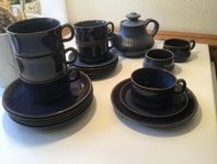 Härligt blå Kaffe/teservis Gefle Kosmos