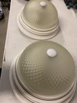 Takplafond i glas vit metall Vintage 