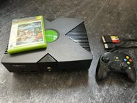 Xbox Original inkl kontroll, sladdar och spel