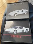 två tavlor Ferrari. Lamborghini