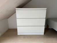 MALM Byrå med 3 lådor, vit