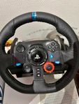 Logitech g29 ratt, pedlar och växelspak 