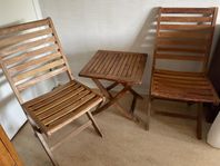 Teakmöbler för balkong/uteplats